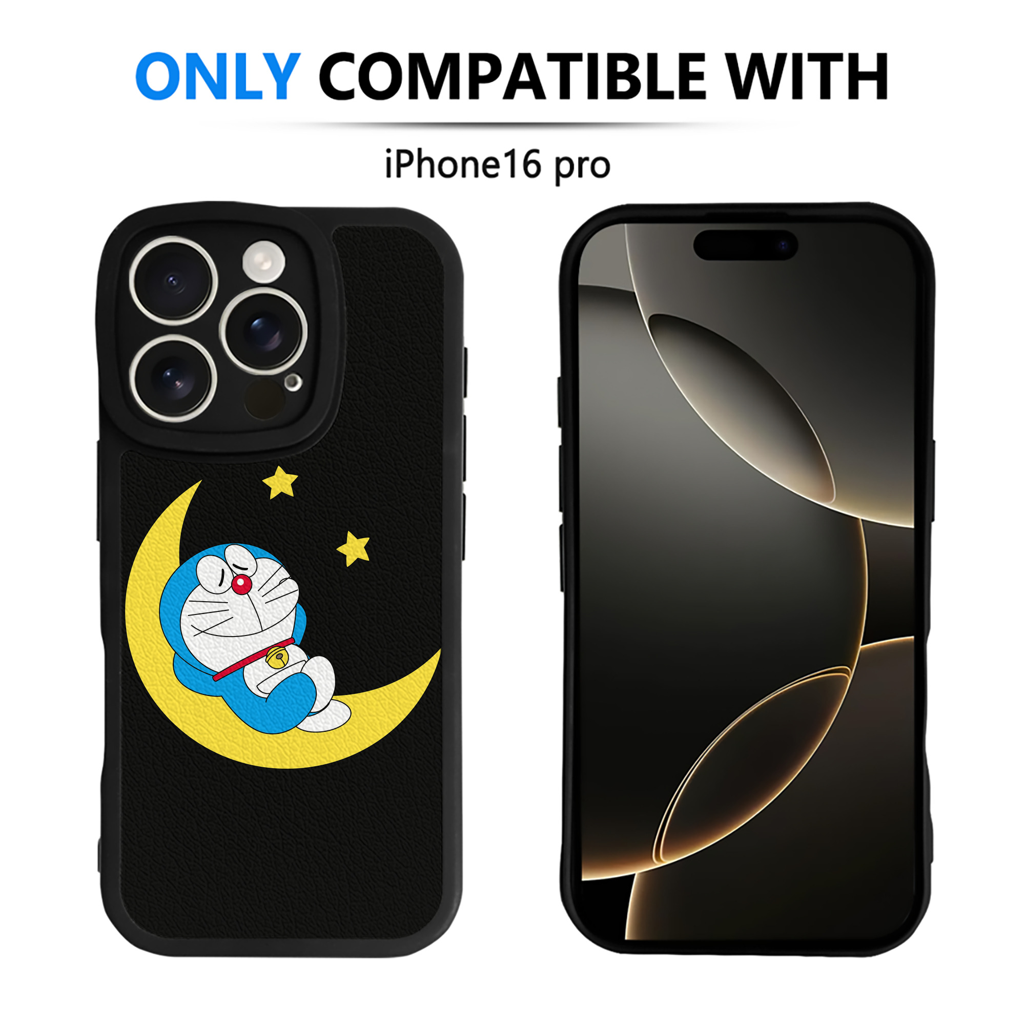 （画像用） ドラえもん Doraemon 【iPhone 16シリーズ対応】シリコンスマホケース（レザー調） 材質：シリコン
